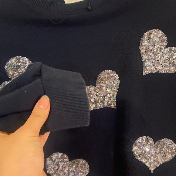 Zara kids heart sequin sweater - Picture 3 of 4